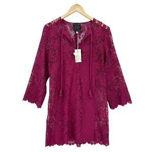 New JOHNNY WAS Mini Dress Harper Recycled Lace